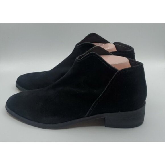 Dolce Vita Boots Trist Black Suede Ankle Slip On Booties Size 10 - Picture 5 of 11